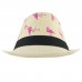 Hot Pink Novelty Flamingo Print Summer Straw Fedora Hat  FREE SHIPPING  eb-24154625